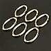 JETEHO 6 Pcs Gold Oval Spring Clip Oval Ring Carabiner Snap Clip Round Carabiner-Trigger Spring Keyring Buckle for BagsPurses