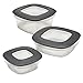 Rubbermaid Premier Easy Find Lids Food Storage Containers, Gray, 6-Piece Set