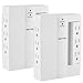 [2 Pack] BESTTEN Wall Mount Surge Protector with LED Night Light, 6 AC Outlets, 15A/125V/1875W, 900 Joule Surge Rating, Not for Split Receptacle Outlet