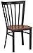 Flash Furniture 2 Pack HERCULES Series Black School House Back Metal Restaurant Chair - Cherry Wood Seat