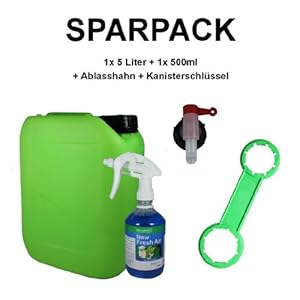 Bio-Chem New Fresh Air handsprayfles met sproeikop en aftapkraan, 5 liter, 500 ml