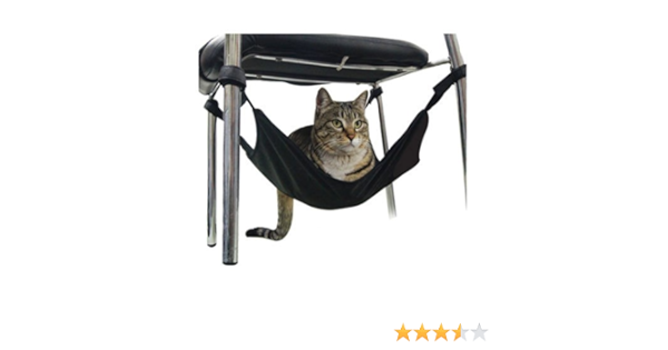 cat hammock under table