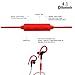10M Wireless Bluetooth 4.0 Sweatproof Sports Earphone Cancelling Noise ,Toolisi Stereo Bass In-ear Earbuds w/ Microphone Stable Bluetooth Connect Headset 6Hour Working Time for Phones Running Gym -Red