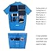 Spotti Men's Cycling Bike Jersey Short Sleeve with 3 Rear Pockets- Moisture Wicking, Breathable, Quick Dry Biking Shirt Blue