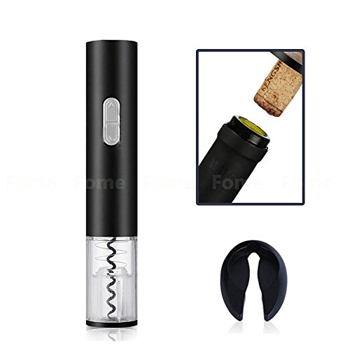 Electric Wine Opener,FOME Automatic Wine Bottle Opener Wine Opener Corkscrew Set Battery Operated with Foil Cutter One Touch Wine Bottle Opener