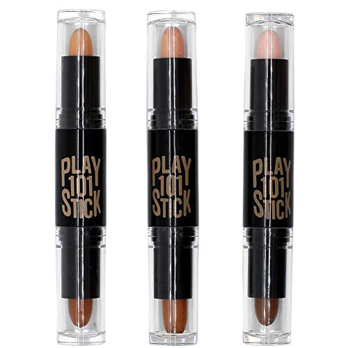 Contour Stick, Concealer Contour, Highlighters Stick, Face Highlighters, 6 Colour Make up Concealer contouring stift, Makeup Double-end Highlight Contour Sticks Cream Set Bronzer and Highlighter Stick