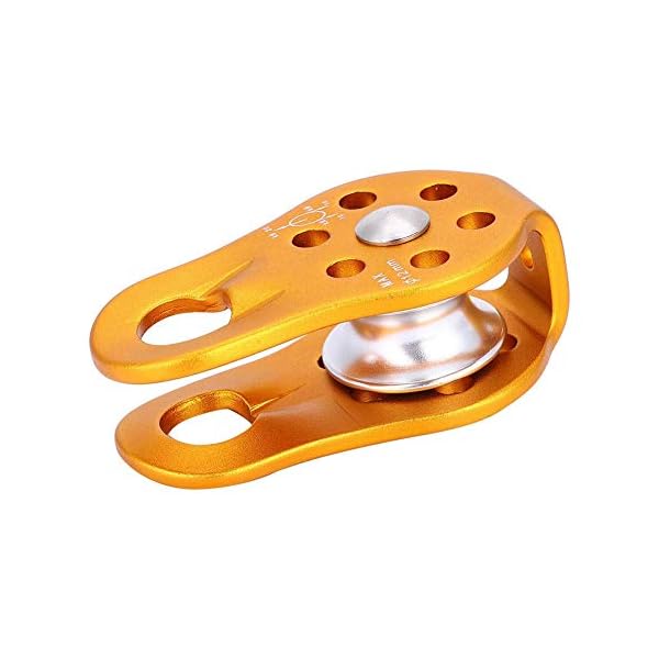 Bergsteiger Riemenscheibe Kletterseil Riemenscheibe Baumpfleger Baumklettern 20KN Fixed Side Aluminium Magnesium Alloy… – Bild 8