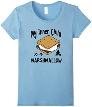 Womens My Inner Child is a Marshmallow Campfire T-shirt for  Medium Baby Blue