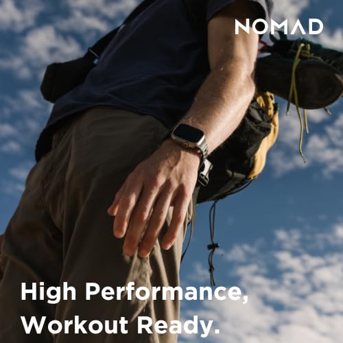 NOMAD Sport Band V2 | Unisex, Sport Loop Watch Band | Fluororubber, Black, 22mm, 42/44/45/49mm, Waterproof