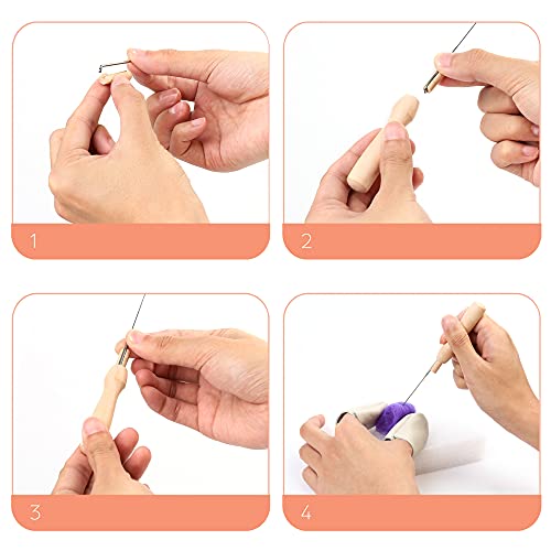 LotFancy Needle Felting Kit, 116PCS Wool Felting Starter Kit for Beginners, Wool Roving 33 Colors Set, Needle Felt Tools Supplies for DIY Craft Animal Home Decoration