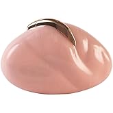 DEBIMY Trendy Women Metal Decor Crossbody Bag Chic Oval Egg Evening Bag Shell Purse with Chain for Casual Party Prom