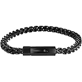 Geoffrey Beene Men's Stainless Steel 6mm Franco Link Chain Bracelet
