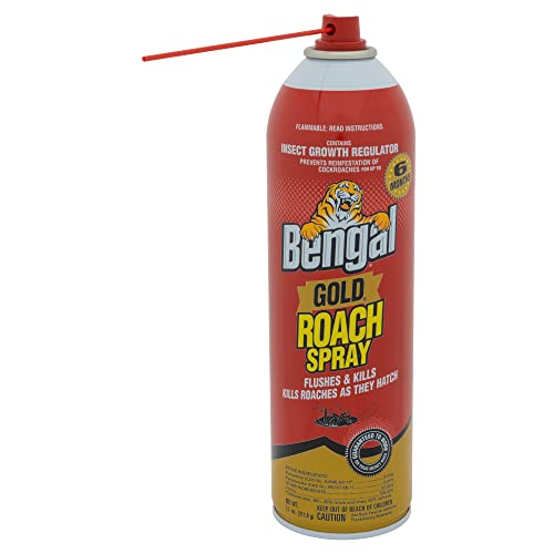 Bengal Gold Roach Spray, Odorless StainFree Dry Aerosol Killer Spray