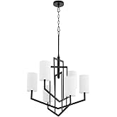 Quorum Lighting 6078-6-59 Bolivar Chandelier, 6-Light 360 Total Watts, Matte Black