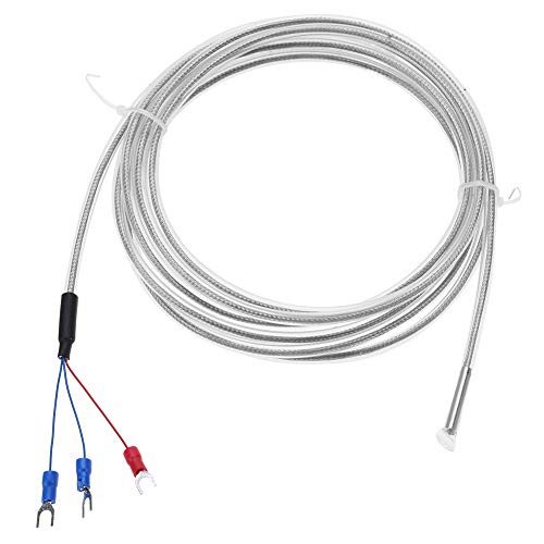 Termopar Pt100, Sensor de 3 Cables Resistente a la Corrosión, Sensor Pt100, Termómetro Resistente Al Agua 1300c HEITIGN 20 * 18 * 2