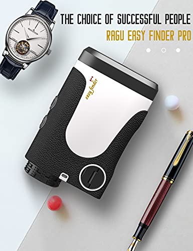 RAGU Laser Golf Rangefinder with Slope - Dual LCD Screen, Flag-Lock, Vibration Continuous Scan - High Precision - for Golf Hunting Hiking Measuring Decoration