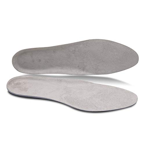 Massaging Gel Insoles, All-Day Shock Absorpting and Ventilated Shoe Inserts for Sports Walking Running, Comfortable Cushioning for Men and Women, Grey, L