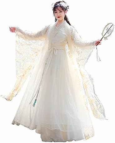 Women Ancient Chinese Dress Flowy Hanfu Costume 4-Piece Suit Dresses Stage  Carnival Cosplay Skirt (Beige,XXX-Large) price in Saudi Arabia | Amazon  Saudi Arabia | kanbkam