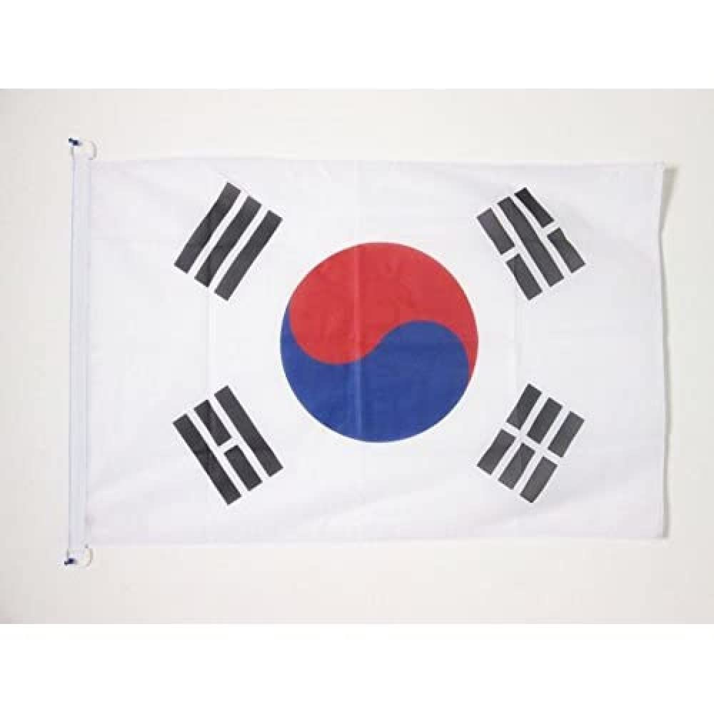 AZ FLAG - South Korea Flag - 2x3 Ft - For Outdoor - South Korean Banner Knitted Polyester with Two Plastic Rings - Fade Resistant - Vivid Colors - 2' x 3' Feet - 90x60 Cm