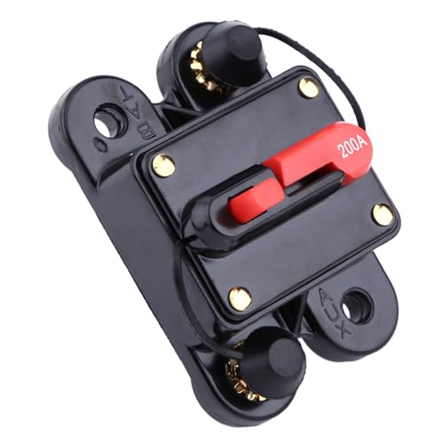 12V Circuit Breaker Resettable Holder for Car Marine Boat Bike Stereo Audio (200A)