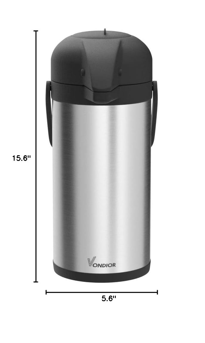 Coffee Carafe for Keeping Hot - 102oz/3L Airpot Coffee Dispenser with Pump - Insulated Stainless Steel Hot Beverage Dispenser for Parties - Thermal Carafe for Hot Drinks Water Tea Chocolate