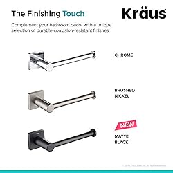 KRAUS Ventus Bathroom Toilet Paper Holder, Chrome