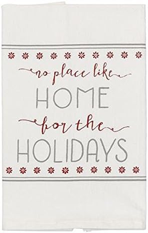 No Place Like Home For The Holidays Hand Towel. Kitchen Towel. Christmas Towel.