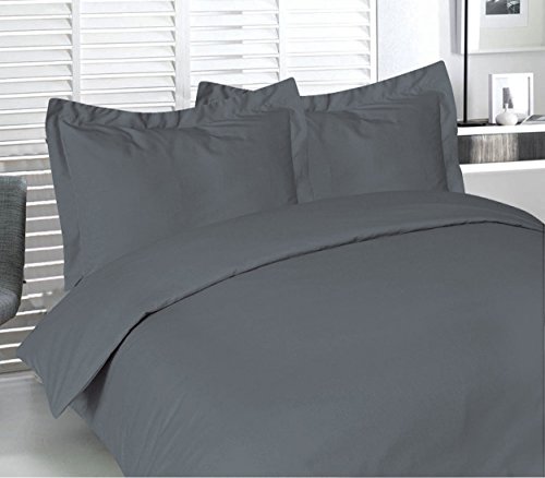 Premium Cotton Duvet Cover Set (Queen, Grey) - Luxurious and Comfortable Cotton 3 Piece Duvet Set including 1 Duvet Cover and 2 Pillow Shams by Utopia Bedding