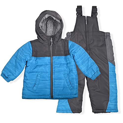 Arctic Quest Boys' Bib Snow Pants and Ski Jacket Water-Resistant Snowsuit For K…