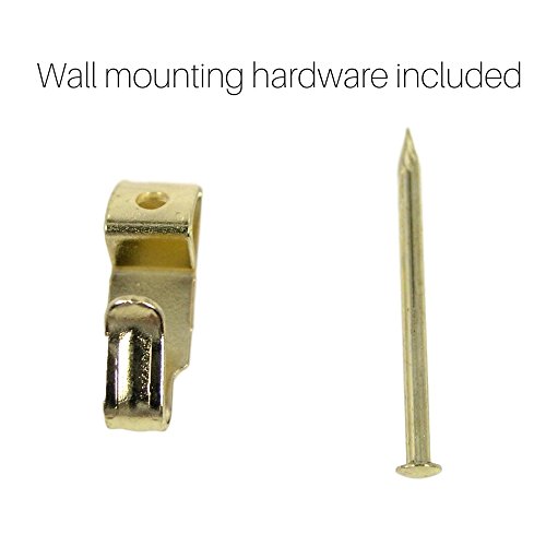 BANBERRY DESIGNS Brass Vinyl Coated Plate Hanger 3.5 to 5 Inch Plate