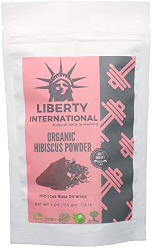 Liberty International 100% Organic Hibiscus Petals Powder (Hibiscus Rosa Sinensis) for Hair Care,Face Pack, Skin Glow & Help Removes Acne (114g) NT246