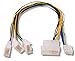 Fan Splitter 4 pin Molex > 3 Qty PWM headers 30cm Long Connect Multiple PWM Fans primary