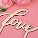 Pixnor Love Cake Topper Love Sign Wood for Wedding Birthday Party