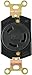 EATON L630R Recpt Single Lock 30A 250V, Black