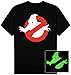 Ghostbusters Ghost Logo T-shirt (Small) Black Glows in the Dark