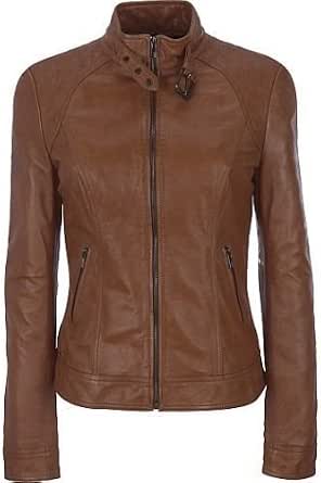 Chamarras de piel de color café para mujer | FASHIOLA.mx