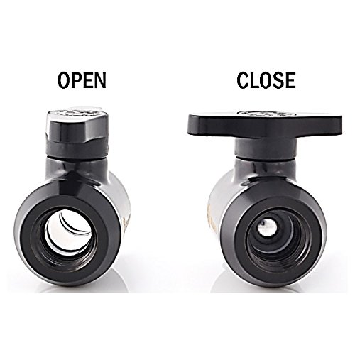 Bitspower G1/4" Mini Valve with Black Handle, Matte Black, Body