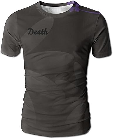 3D Print Death Theme Label Men's Color Quick-Drying Exercise Sport Short Sleeve