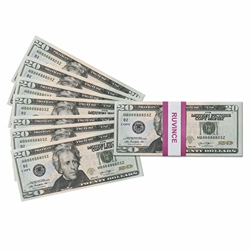 RUVINCE Prop Money Copy Money Full Print 2 Sides ,Play Money 2000