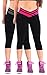 iLoveSIA Women's Tights Capri Legging Rose Red+ Grey US Size M