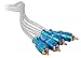 Rockville MRCA6 6 Foot Twisted Pair Marine/Boat RCA Cable 100% Copper, Split Pin