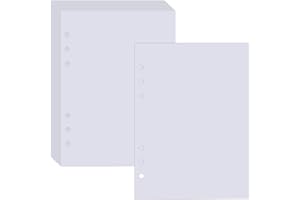 Lot de 40 feuilles de papier autocollant double face réutilisable pour classeur A5 à 6 anneaux, recharges d'album de collecti
