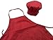 Odelia Tessa's Kitchen Kids - Child's Chef Hat Apron Set, Kid's Size, Children's Kitchen Cooking and Baking Wear Kit For Those Chefs In Training (M 6-12 Year, Red)