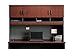 Sauder 401449 Via Credenza Hutch, Classic Cherry and Soft Black Finish