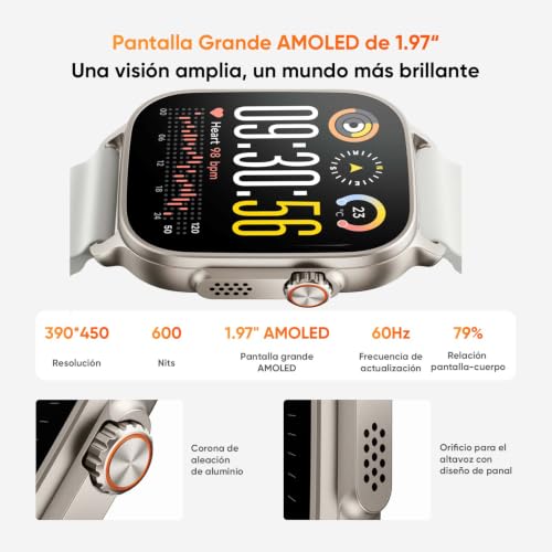 realme Watch 5 Smartwatch con batteria di 20 giorni, smartwatch con 108 modalità sportive, monitor della salute, smartwatch IP68, NFC, argento