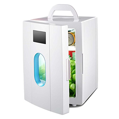 Click Here to See More Images Jadeking@ 10L Small Home Refrigerator, Car Dual-use Hot And Cold Dual Use Rapid Cooling 220V AC / 12V DC (Color : White)