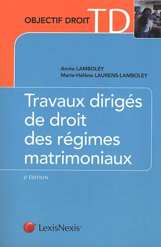 Travaux dirigés de droit des régimes matrimoniaux (French Edition) by (Paperback)