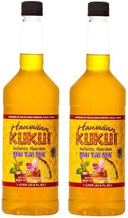 Hawaiian Kukui Mai Tai Mix 1 Liter Made in Hawaii 2 Pack