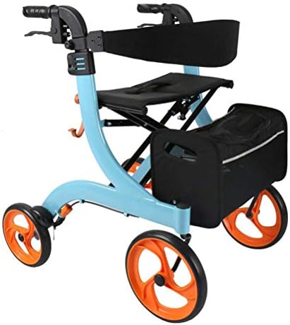 ウォーカー 折りたたみ式歩行器 4輪とシート付きコンパクトな折りたたみ式デザイン軽量