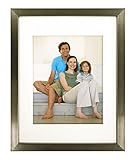 MCS 11x14 Gallery Picture Frame Matted to Display 8x10 Pictures Glass Front (Champagne)